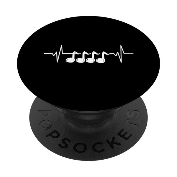 Otamatone Instrument Music Note I Heartbeat Children's Women's PopSockets with