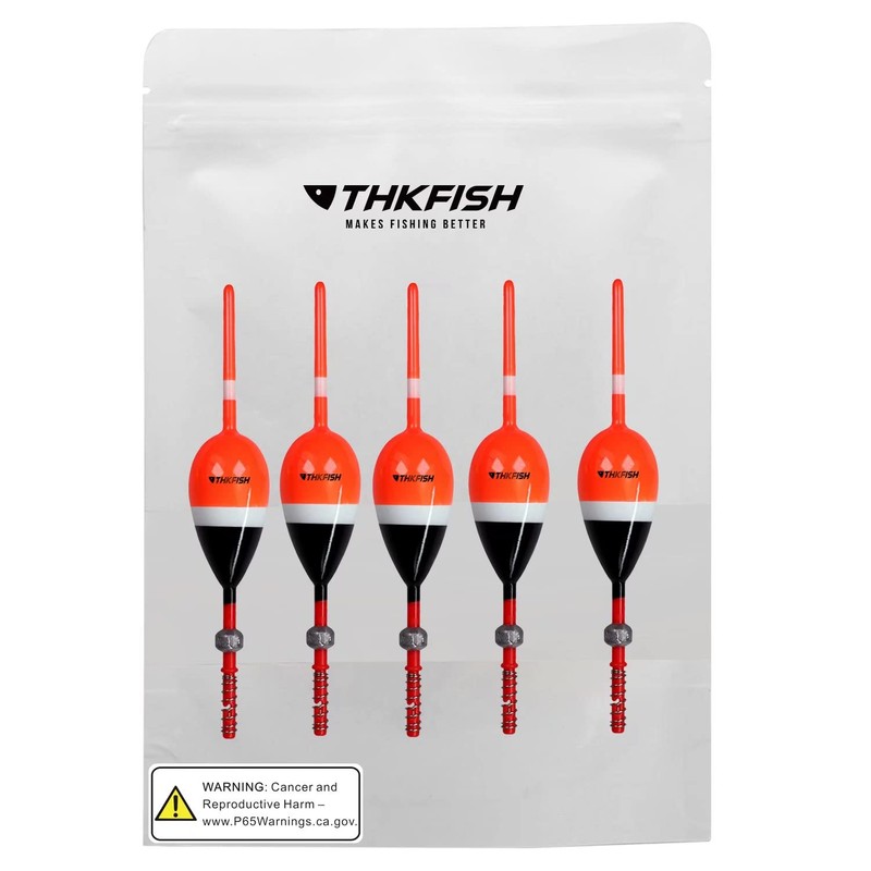 THKFISH Fishing Floats and Bobbers Balsa Wood Floats Spring Bobbers