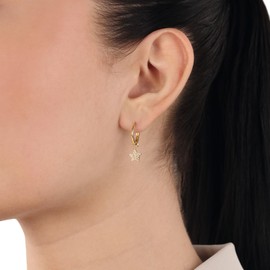 Amor Charm 925 Sterling Silver, Women's Charms, with Synthetic Cubic Zirconia, Silver, Gold, Motif, Comes in Jewellery Gift Box, Sterling Silver, Synthetic zirconia.