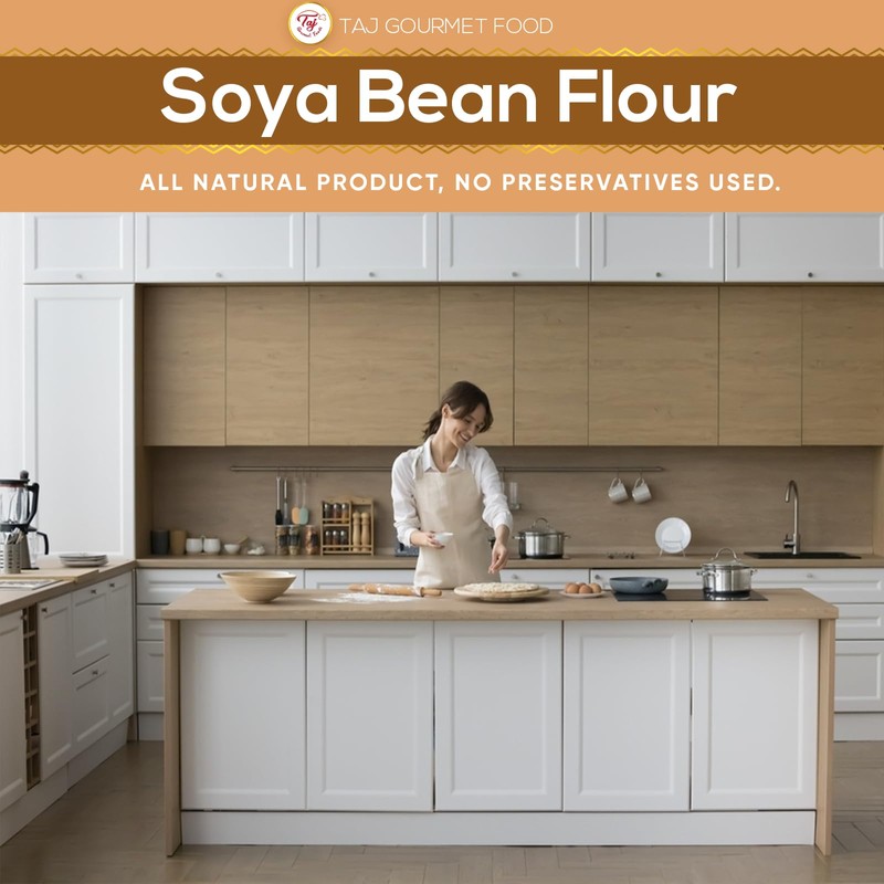 TAJ Soya Bean Flour 2-Pounds | Soy Bean Flour |