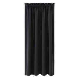 NAKIHOUSE Black Blackout Curtains, Thermal Curtains 84 Inch Drop Super Blackout Slot Top Curtains Bedroom, Single Curtain for Door Doorway Window Living Room Bedroom, 1 Panel