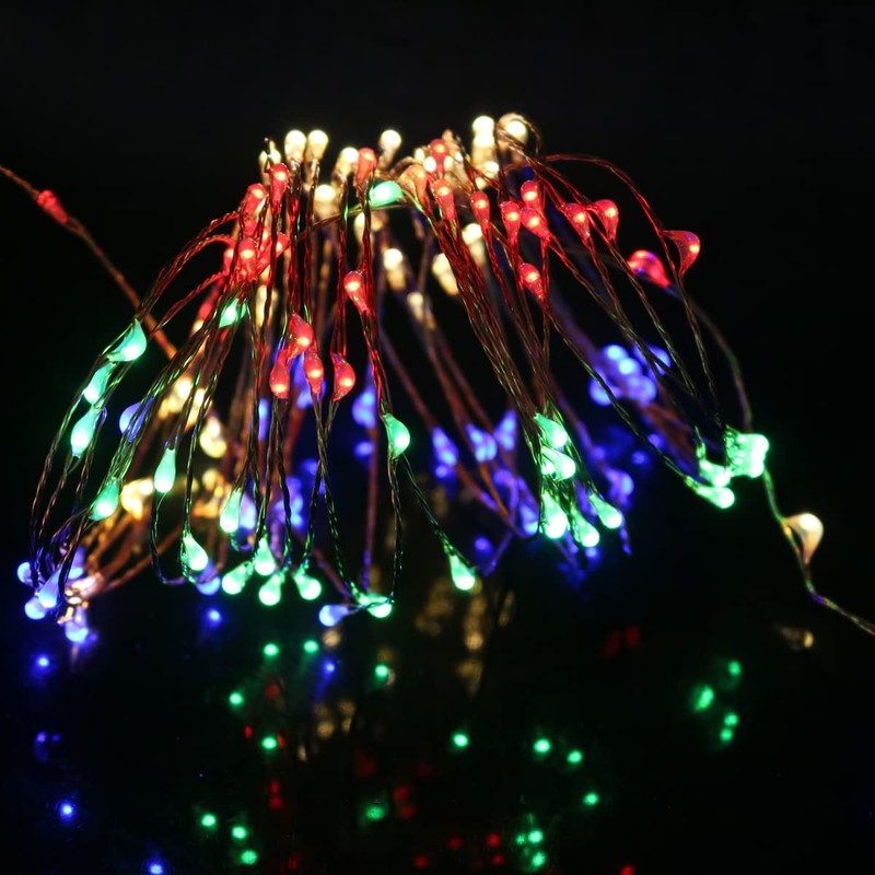 Dreamworth 40 Ft 240 LED's Copper Wire Lights,Remote Battery Operated