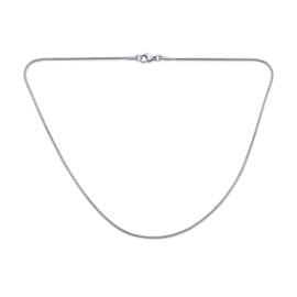 Bling Jewelry Thin Snake Flexible Chain Link Strong 1.5MM for Women for Men Necklace Silver Tone Stainless Steel 24 Inch