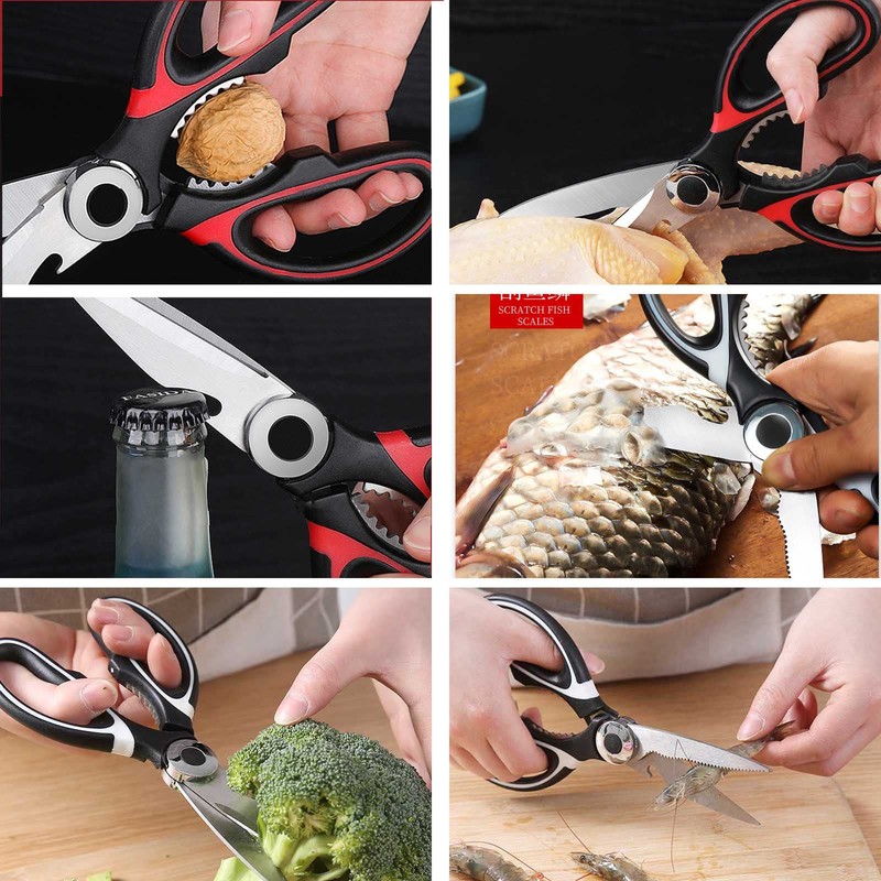 Poultry Scissors, Kitchen Scissors, Stainless Steel, Multi-Purpose Household Scissors, Scissors