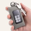 COGURE COSKC Smart Key Case, Genuine Leather, with Window, Carabiner