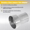 QYFNB 304 Stainless Steel Exhaust Adapter Connector, Universal Exhaust Pipe,