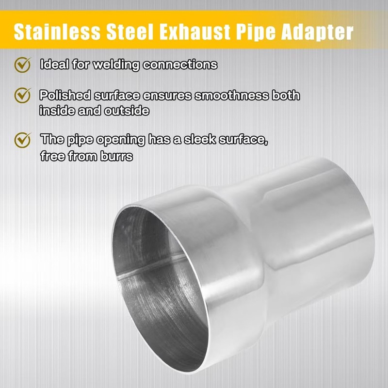 QYFNB 304 Stainless Steel Exhaust Adapter Connector, Universal Exhaust Pipe,