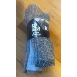 Rocky Wool Socks Large 3 Pack Assorted Colors  R4724