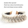 TOECWEGR Wide Messy Braided Headband with Teeth Synthetic Braided Headband