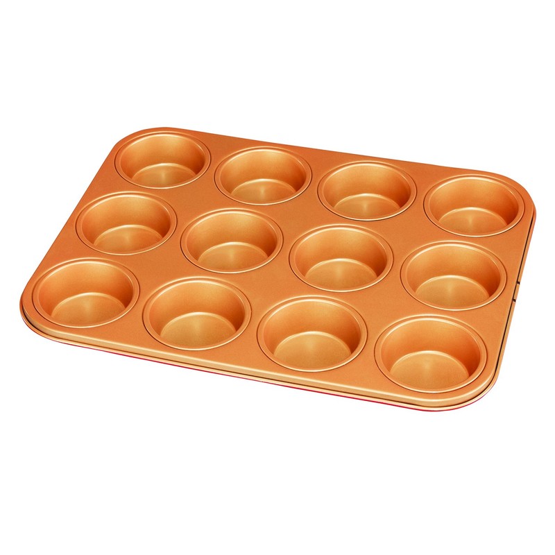 Red Copper Muffin Pan by BulbHead