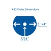 Grinder Plate with 1 Flat Edge for #22 Grinders, Butcher