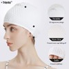 Tripsky Silicone Swim Cap,Comfortable Bathing Cap Ideal for Curly Short
