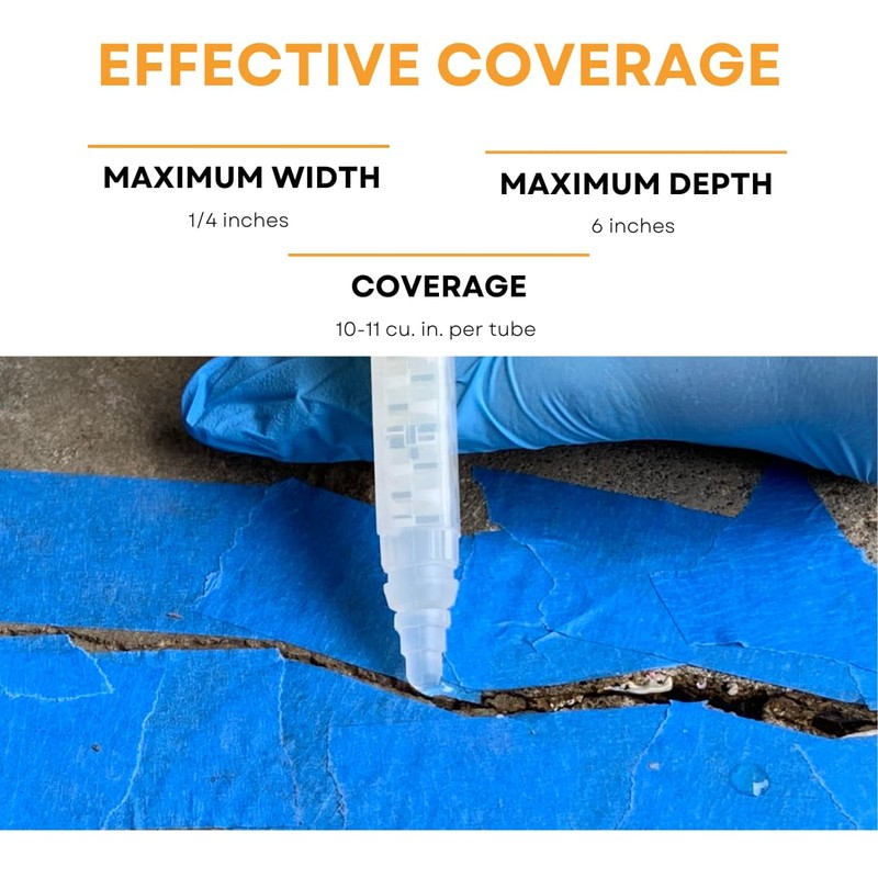 Akona Epoxy Crack Repair - Injectable Crack Filler for Concrete,