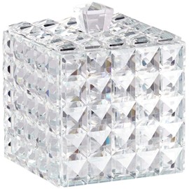 Studio 55D Katrina 5 1/4" High Faceted Clear Glass Crystal Jewelry Box