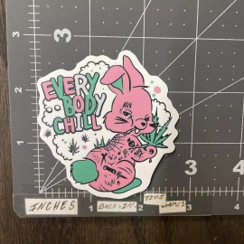 Bad Bunny High Bunny Funny Adult Humor Sticker For Skateboard Guitar Ect. Mat110