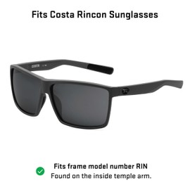 Revant Replacement Lenses for Costa Rincon sunglasses, UV Protection, Anti-Scratch and Impact Resistant, Polarized Ice Blue Mirrored