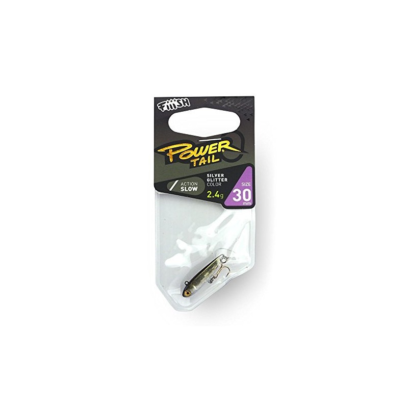 Fiiish Powertail Slow 2.4g Silver Glitter