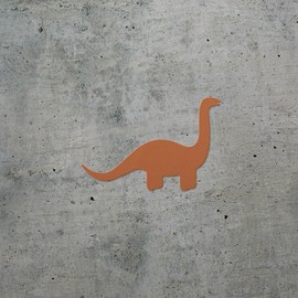 Decal Stickers of Dinosaur Silhouette 5 (Nut Brown) (Set of 2) Premium Waterproof Decal Stickers for Laptop Smartphone Car Dirt Bike Wall Room Mason Jar Bathtub Door - BICVER1705916NB0124