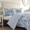 Laura Ashley Comforter Set Reversible Cotton Bedding with Matching Shams,