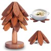 Wooden Trivets for Hot Dishes, Tree Shape Trivet Set, Trivets