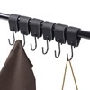 Lxoraziy 6 Pieces Leather S Hooks for Hanging, Stainless Steel