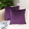 CXTAI 2x Purple Velvet Cushion Covers Decorative Square Throw Pillow