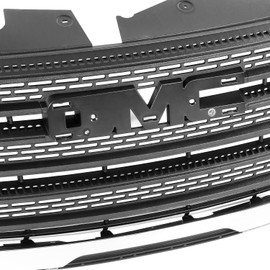 Factory OE Style Front Grill Bumper Grille Compatible with GMC Terrain 2016-2017, Matte Black with Chrome Frame