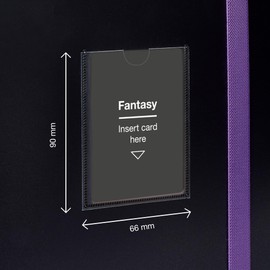 Leuchtturm 369510 TCG Album Slim Small with 20 Sleeves for 160 Trading Cards such as Pokémon, Lorcana Soft Cover Black/Purple