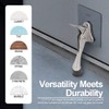 One-touch doorstop adhesive bracket (white, 4inch x 1pack)