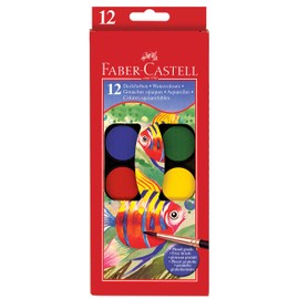 Faber-Castell Watercolor Paint Set With Brush - Premium Washable Watercolors for Kids