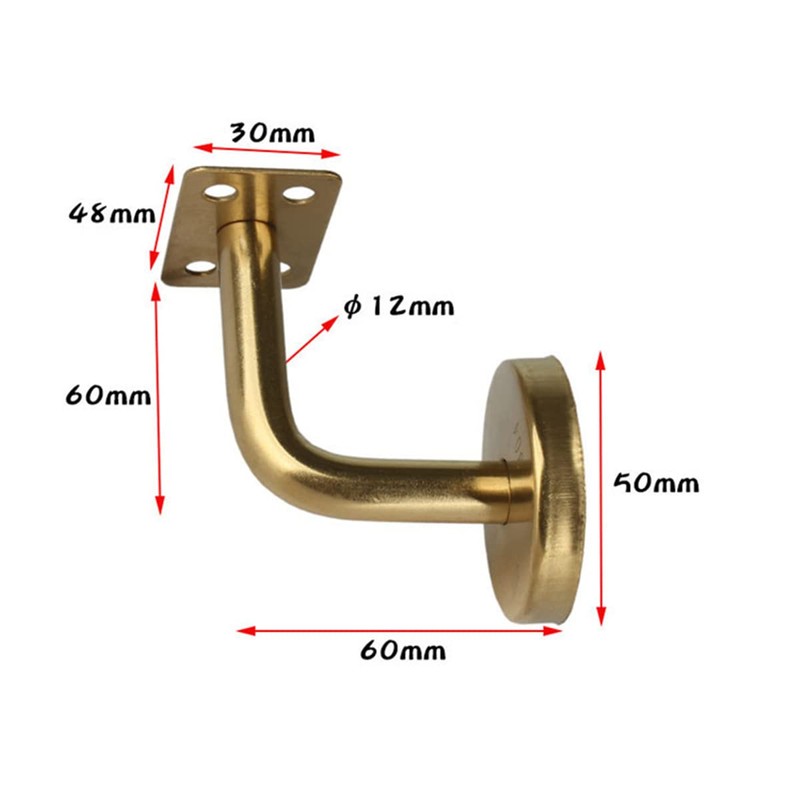 ETOPARS Set of 4 Flat Handrail Support Stainless Steel Handrail