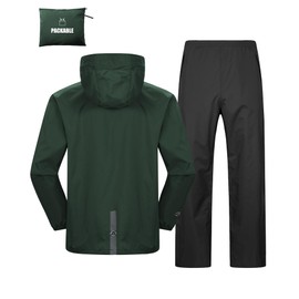 Outdoor Ventures Packable Rain Suit for Men Lightweight Waterproof Breathable Rain Gear for golf Rain Jacket Pants