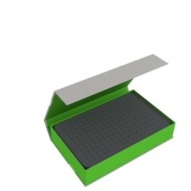 Feldherr Magnetic Box green with 40 mm pick and pluck foam compatible with custom projects
