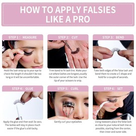 ZEPIQOR 10 Pairs of False Eyelashes, Manga Lashes, Anime Lashes, Natural Look Artificial Eyelashes, Anime Fake Lashes, Short Cosplay Lashes, Faux Mink Spiky Wispy False Eyelashes