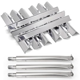 Hiorucet Grill Parts for Broil King 9468-54, 9468-57, 95693, 9864-27, 9864-54, 9864-57, 9865-24, 9865-27, Signet 20 320 40 70 90, Sovereign 20 70 90, Heat Plates and Burners for Broil King Gas Grill