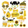 Kristin Paradise 25Pcs Bee Honey Photo Booth Props with Stick,
