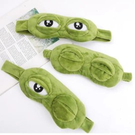 슬픈개구리 수면안대 캐릭터 아이마스크 편안한 숙면 안대 Sad Frog Sleep Mask Character Eye Mask Comfortable Sleep Mask