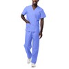 Sivvan Unisex Scrubs - Classic V-Neck Top & Drawstring Pants