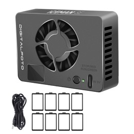 Camera Cooling Fan, Embedded Semiconductor Camera External Cooling System with Automatic Temperature Control Monitor, Compatible with Sony A7M4/ZV-E10/A7C2/ZV1/FX3 Fuji XT4/Canon R6/R7/R8/R10 etc