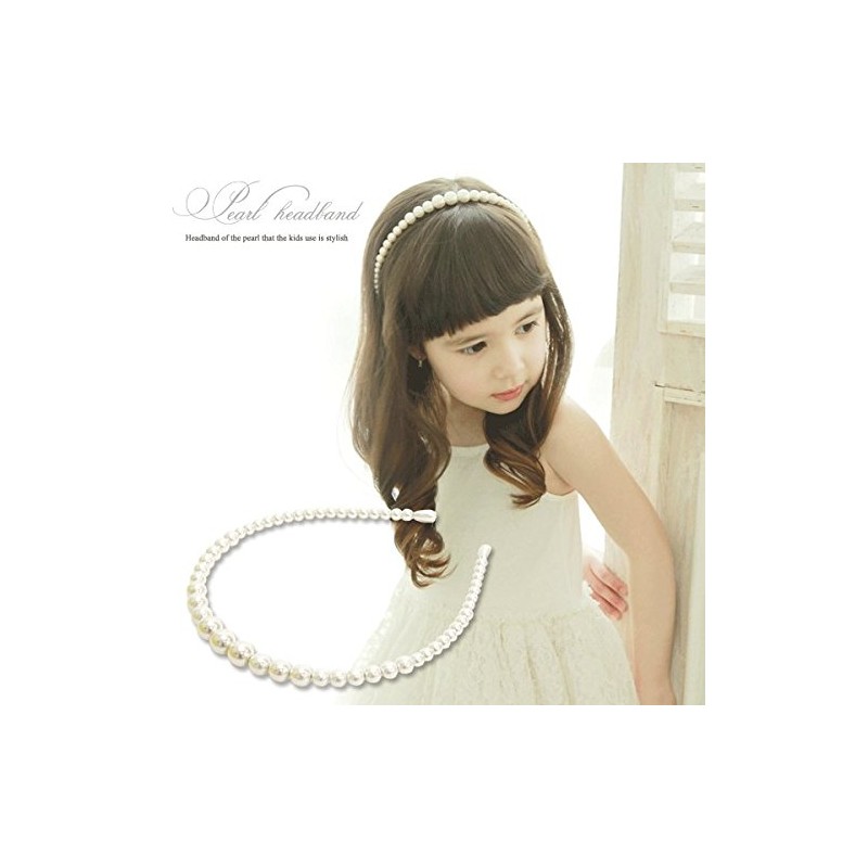 JewelVOX Hair Accessories for Kids, Graduated Size, Pearl Headband