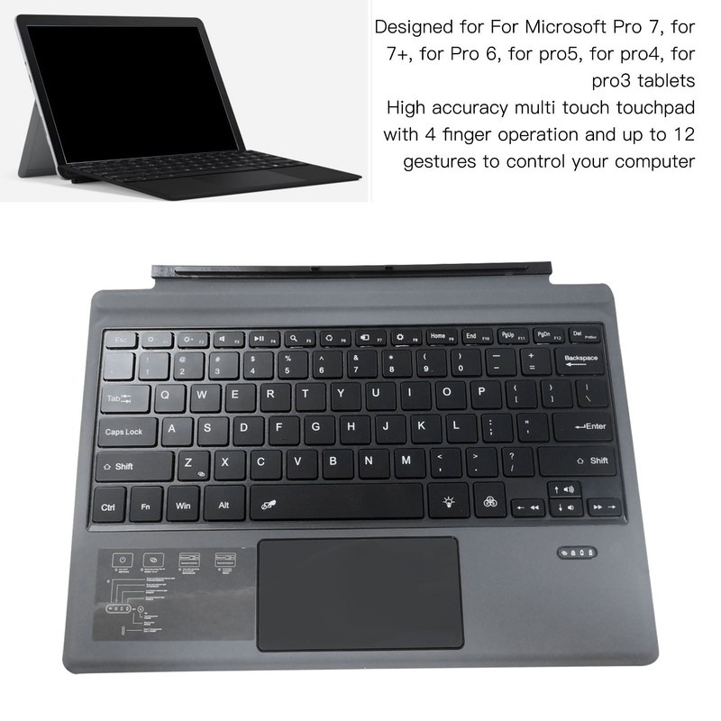 Wireless Bluetooth Keyboard for Surface Pro 7 7+ Pro6 Pro5