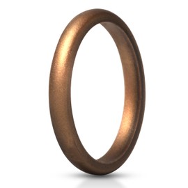 ThunderFit Stackable Silicone Wedding Rings for Women, Thin Rubber Engagement Bands 2.5mm Wide 1.8mm Thick - 1/2/3/4/5/7 Variety Multipack