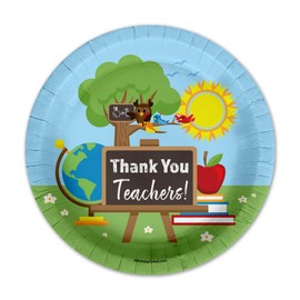 Birthday Galore Thank You Nurses We Appreciate You Week - 32 Piece Disposable Party Supplies - Nursing RN Medical Appreciation Day Round Party Plates - Large 9" Paper Plates In Bulk