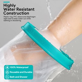 Cast Protectors,DOACT Arm Cast Cover for Shower Durable Cast Protector Keeps Hand Wrist Finger Elbow Cast Bandage Dry Waterproof Sleeve Bag for Broken Arm Reusable Watertight Seal Adult Full Arm 60cm