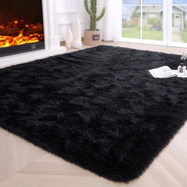 Noahas Extra Large 10x14 Area Rugs for Living Room,Fluffy Black Bedroom Rug,Big Thick Plush Shag Non-Skid Soft Shaggy Throw Carpet