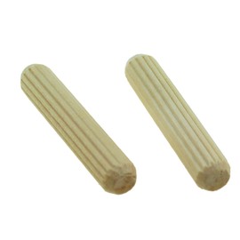 TAODAN 100PCS 5/16x1-1/2 inch Wooden Peg Straight Grooved Pins Furniture Connecting Part for Shelves Cabinet Chair Repair