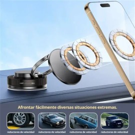 Soporte Para Celular Magnético Con Ventosa, Gira- 360 Grados                                                                                          
