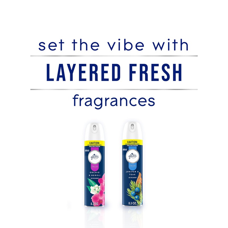 Glade Air Freshener Room Spray, Juniper & Teak, Fresh Collection,
