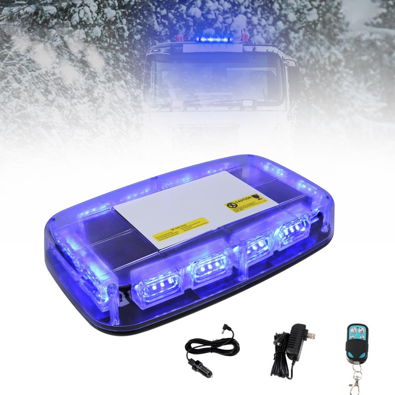 OPL5 Rechargeable Blue Emergency Roof Top Strobe Light Wireless Battery,