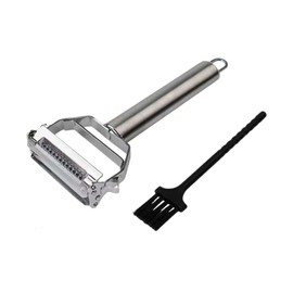 Fruit and Vegetable Peeler and Slicer, Stainless Steel one-Piece, 2-in-1 Melon Slicer